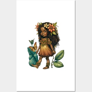 Tropical Flower Fairy Girl Cute Hawaii Cicely Mary Barker Posters and Art